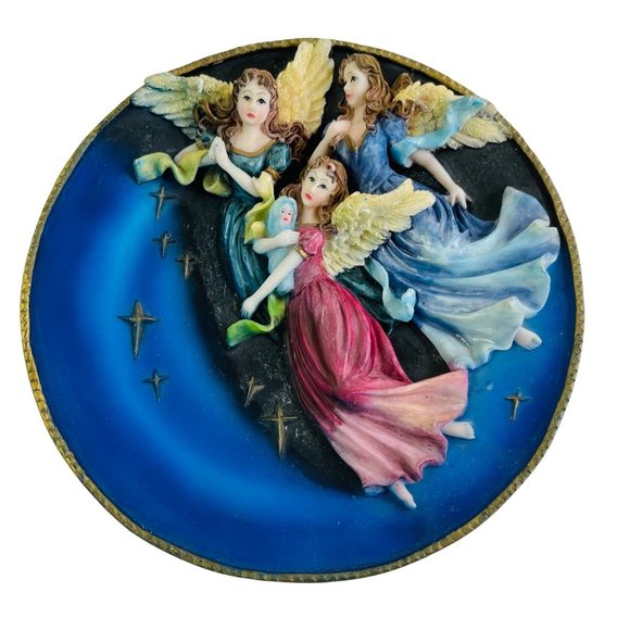 3D Angel Plate 3 Angels 7” x 1.5” - Picture 1 of 4